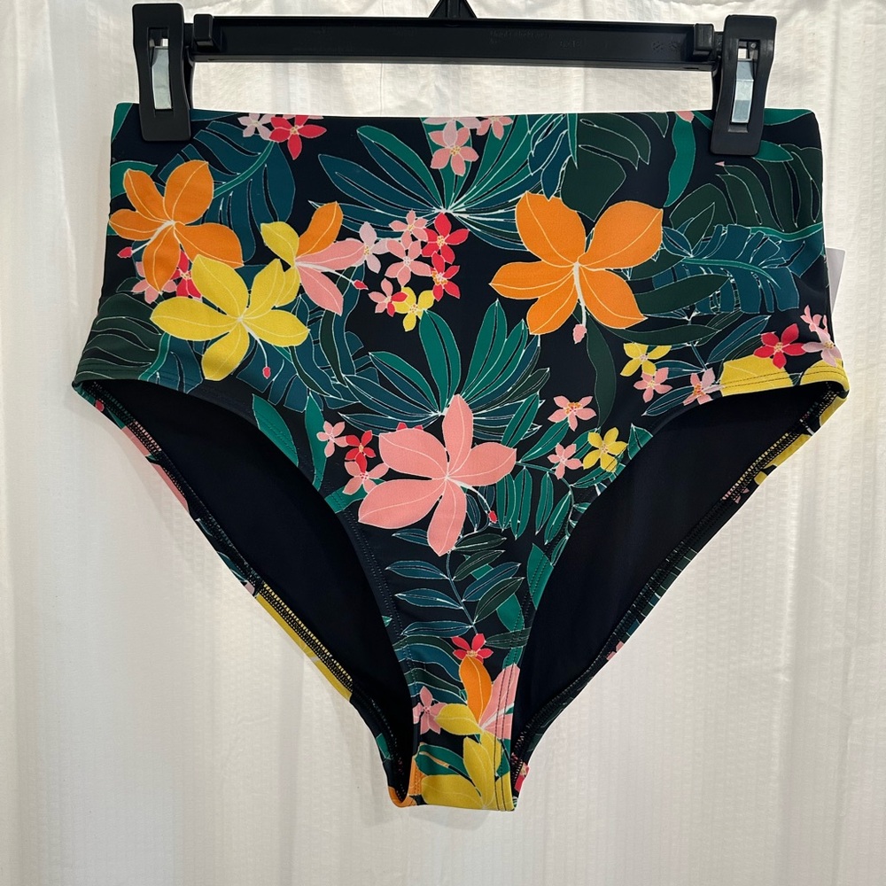 Floral High-Waisted Bikini Bottom